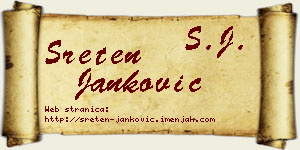 Sreten Janković vizit kartica